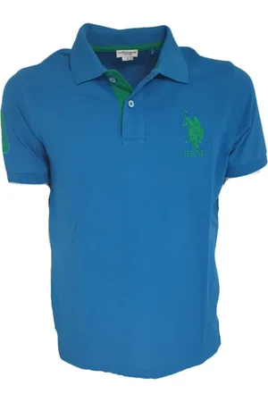 U.S. Polo Assn. Top, Herre, Blå, L, Bomuld, Blå Bomuld T-shirt med Logo