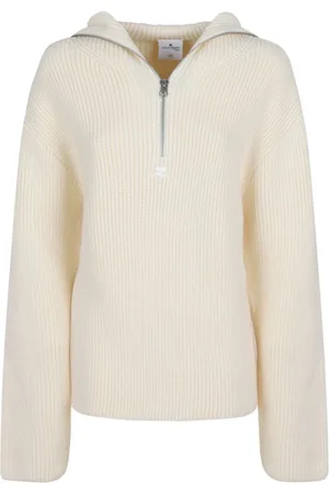 Courrèges Sweathshirts & Hoodies, Dame, , S, Uld, Lys Hættetrøje