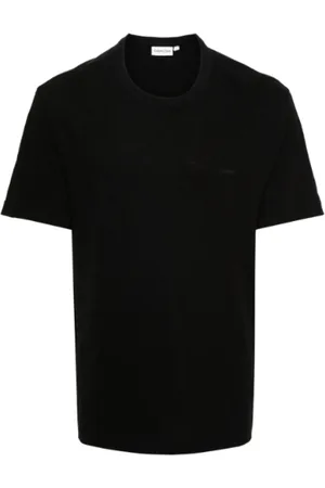 Calvin Klein Top, Herre, Sort, L, Bomuld, Sort Logo Patch T-shirt