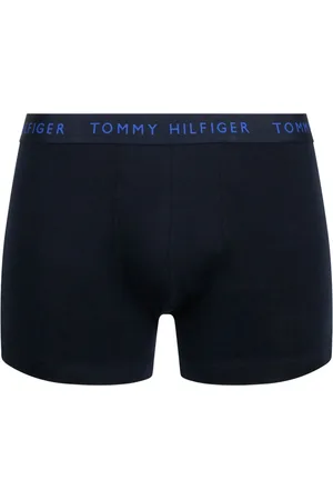 Tommy Hilfiger Undertøj, Herre, Blå, M, Bomuld, Sorte Trunks Pakke med 3