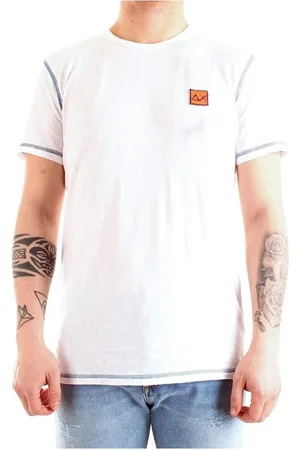 sun68 Top, Herre, Hvid, 3XL, Bomuld, Hvid Bomuld T-shirt Slim Fit