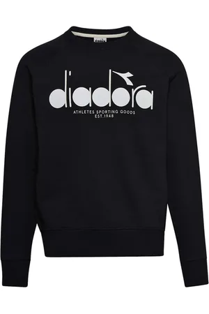 Diadora Sweathshirts & Hoodies, Dame, Sort, S, Bomuld, Bomuld Sort Crew 5-Bold Skjorte