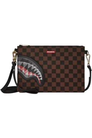 Sprayground Taske, unisex, Brun, ONE SIZE, Brun Clutch med Aftagelig Håndledsrem