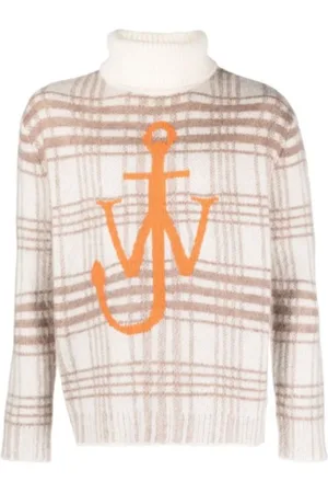 J.W.Anderson Strik, Dame, , S, Tartan Check Roll Neck Sweater