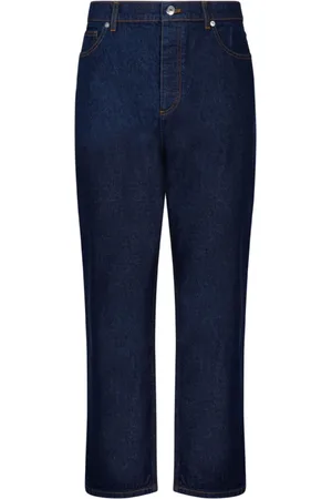 Maison Kitsuné Jeans, Herre, Blå, W30, Denim, Indigo Straight Denim Jeans