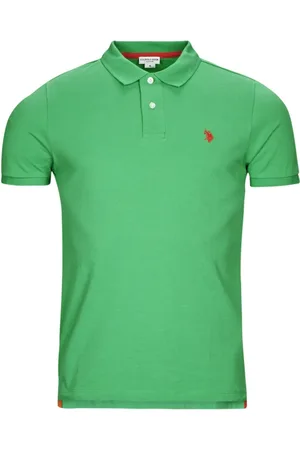 U.S. Polo Assn. Top, Herre, Grøn, M, Bomuld, Grøn Polo T-shirt Kortærmet