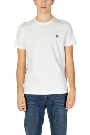 U.S. Polo Assn. Top, Herre, Hvid, XL, Bomuld, Hvid Bomuld Crew Neck Tee