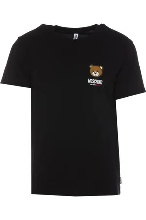 Moschino Top, Dame, Sort, L, Bomuld, Logo Stretch Jersey Bomuld Sort