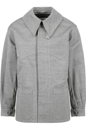 Maison Margiela Jakke, Herre, Grå, M, Bomuld, Lys Grå Skjortejakke