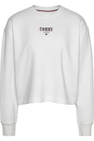 Tommy Hilfiger Sweathshirts & Hoodies, Dame, Hvid, XS, Uld, Stilfulde Sweaters Kollektion