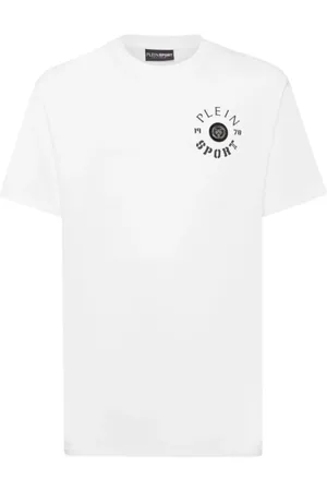 Philipp Plein Top, Herre, Hvid, L, Bomuld, Klassisk Bomuld T-Shirt
