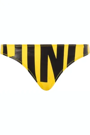Moschino Badetøj, Dame, Gul, S, Polyester, Gul Bikini Bund med Logo