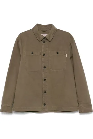Baracuta Jakke, Herre, Grøn, 2XS, Grøn Knappet Frakke med Lommer