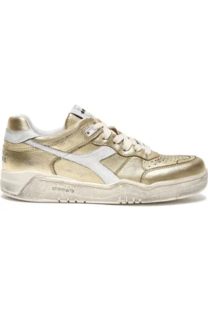 Diadora Sko, Dame, Gul, 37 EU, Læder, Premium Stone Wash Læder Sneakers