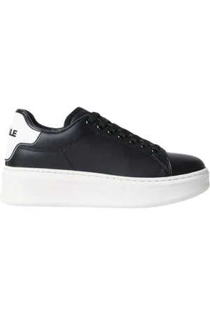 GAËLLE Sko, Dame, Sort, 35 EU, Læder, Sorte Sneakers med Gummiplet Dame