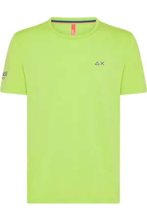 sun68 Top, Herre, Grøn, XL, Bomuld, Gul Bomuld Kortærmet T-shirt