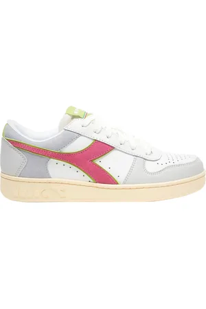 Diadora Sko, Dame, Hvid, 38 1/2 EU, Læder, Hvid Læder Lav Top Sneaker