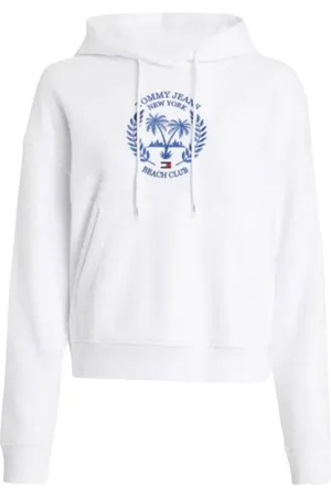Tommy Hilfiger Sweathshirts & Hoodies, Dame, Hvid, L, Uld, Stilfulde Sweaters Kollektion