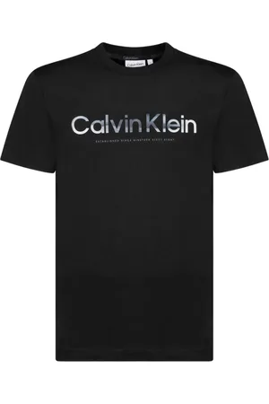 Calvin Klein Top, Herre, Sort, S, Bomuld, Sort Logo Print T-shirt