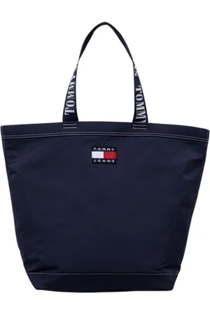 Tommy Hilfiger Taske, Dame, Blå, ONE SIZE, Nylon, Mørkeblå Nylontaske Shopper