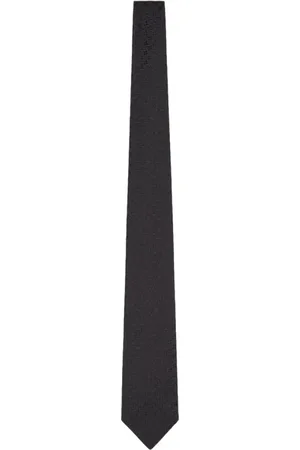 Emporio Armani Tilbehør, Herre, Sort, ONE SIZE, Silke Faille Slips med Raffineret Tekstur