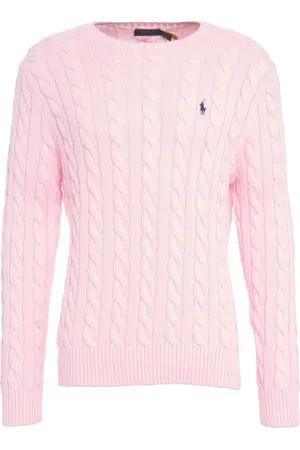 Ralph Lauren Strik, Herre, Lyserød, M, Uld, Rose Strikvarer Ss25 Crew Neck Sweater