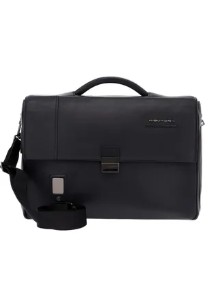 Piquadro Taske, Herre, Sort, ONE SIZE, Uld, Udvidelig Sort Messenger Taske Mænd