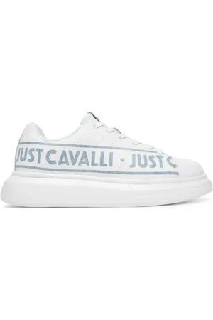 Roberto Cavalli Sko, Herre, Hvid, 41 EU, Læder, Hvide Sneakers Fondo Ursa Dis. D02