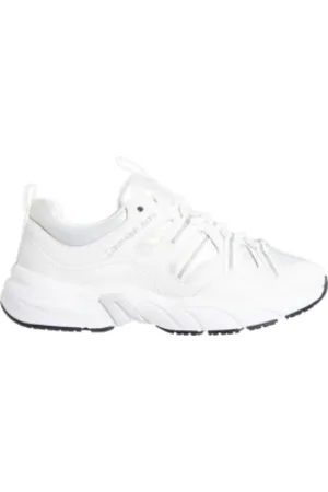 Calvin Klein Sko, Dame, Hvid, 40 EU, Uld, Retro Tennis Laceup Sneakers Hvid