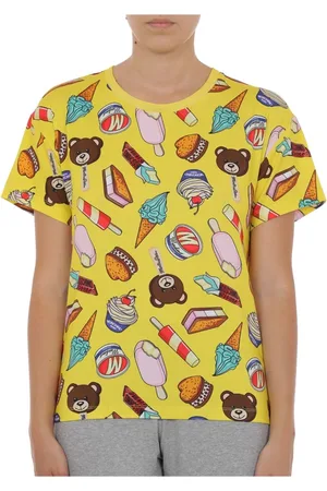 Moschino Top, Dame, Gul, S, Bomuld, Icecream Gelato Bomuld Elastan Gul
