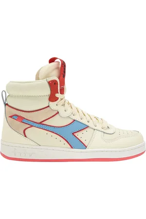 Diadora Sko, Dame, Hvid, 39 EU, Læder, Vintage Basketball Sneaker Hvid Ruskind