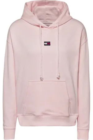 Tommy Hilfiger Sweathshirts & Hoodies, Dame, Lyserød, S, Bomuld, Logo Rosa Bomuld T-shirt