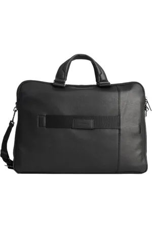 Piquadro Taske, Herre, Sort, ONE SIZE, Uld, Personlig Laptop Taske med Skulderrem