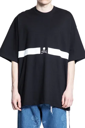 MASTERMIND Top, Herre, Sort, XL, Bomuld, Sort Grafisk Stribe T-Shirt