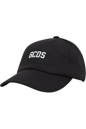 GCDS Tilbehør, Herre, Sort, ONE SIZE, Bomuld, Sort baseballkasket med justerbar rem