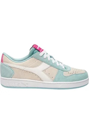 Diadora Sko, Dame, Flerfarvet, 40 EU, Polyester, Blå Ruskind Lav Top Magic Kurv
