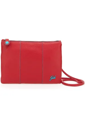 Gabs Taske, Dame, Rød, ONE SIZE, Læder, Rød læderclutch med justerbar rem