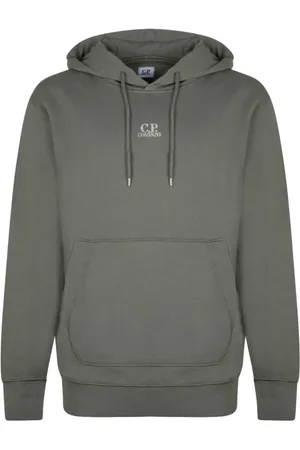 C.P. Company Sweathshirts & Hoodies, Herre, Grøn, XL, Agave Logo Print Hoodie