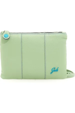Gabs Taske, Dame, Grøn, ONE SIZE, Læder, Grøn læder crossbody taske med lynlås