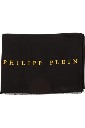 Philipp Plein Tilbehør, Herre, Sort, ONE SIZE, Tidløs Sort Viskose Tørklæde