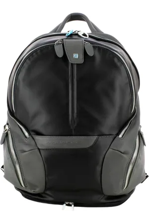Piquadro Taske, Dame, Sort, ONE SIZE, Læder, Udvidelig Laptop Rygsæk Sort Unisex