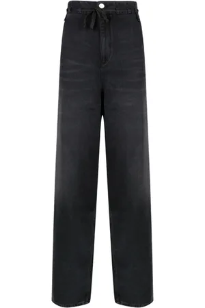 Isabel Marant Jeans, Dame, Sort, 2XS, Jordy Straight-leg Sorte Bukser