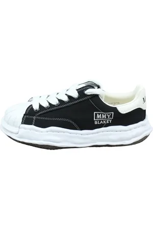 MIHARA YASUHIRO Sko, Herre, Sort, 40 EU, Sort Hvid Lærred Lav Top Sneaker