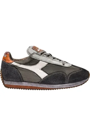 Diadora Sko, Herre, Grå, 42 1/2 EU, Læder, Vintage Stil Lærred Sneakers Grå