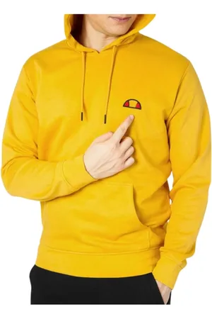 Ellesse Sweathshirts & Hoodies, Herre, Gul, M, Gul hættetrøje med patch-logo