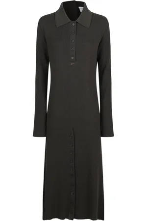 Courrèges Kjole, Dame, Brun, M, Uld, Let Uldkjole