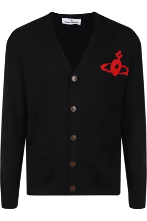 Vivienne Westwood Strik, Herre, Sort, M, Uld, Sort Alex Cardigan Sweater