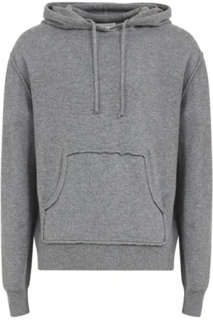 Maison Margiela Sweathshirts & Hoodies, Herre, Grå, M, Uld, Stilfulde Sweaters Kollektion