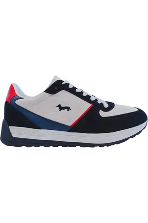 HARMONT&BLAINE Sko, Herre, Flerfarvet, 41 EU, Blå Hvide Sneakers med Bassotto Logo