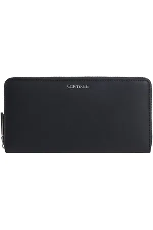 Calvin Klein Tilbehør, Dame, Sort, ONE SIZE, Sort lynlås tegnebog Kvinder